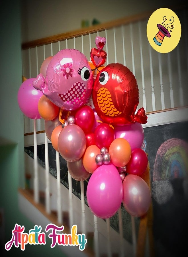 Atpata Funky Kissing Love Birds Foil Balloon - Romantic Valentines Day & Anniversary Decoration, Love Theme Balloons for Wife Birthday, Proposal, Date Night, Wedding, Engagement Party Decor - Image 2